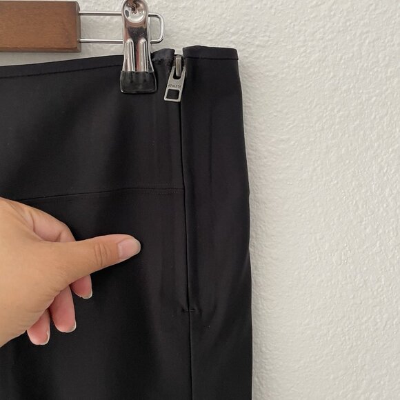 Athleta Interstellar Tight Flat Front Slit Hem Straight Leg Nylon Pant Black 12 - Picture 3 of 9